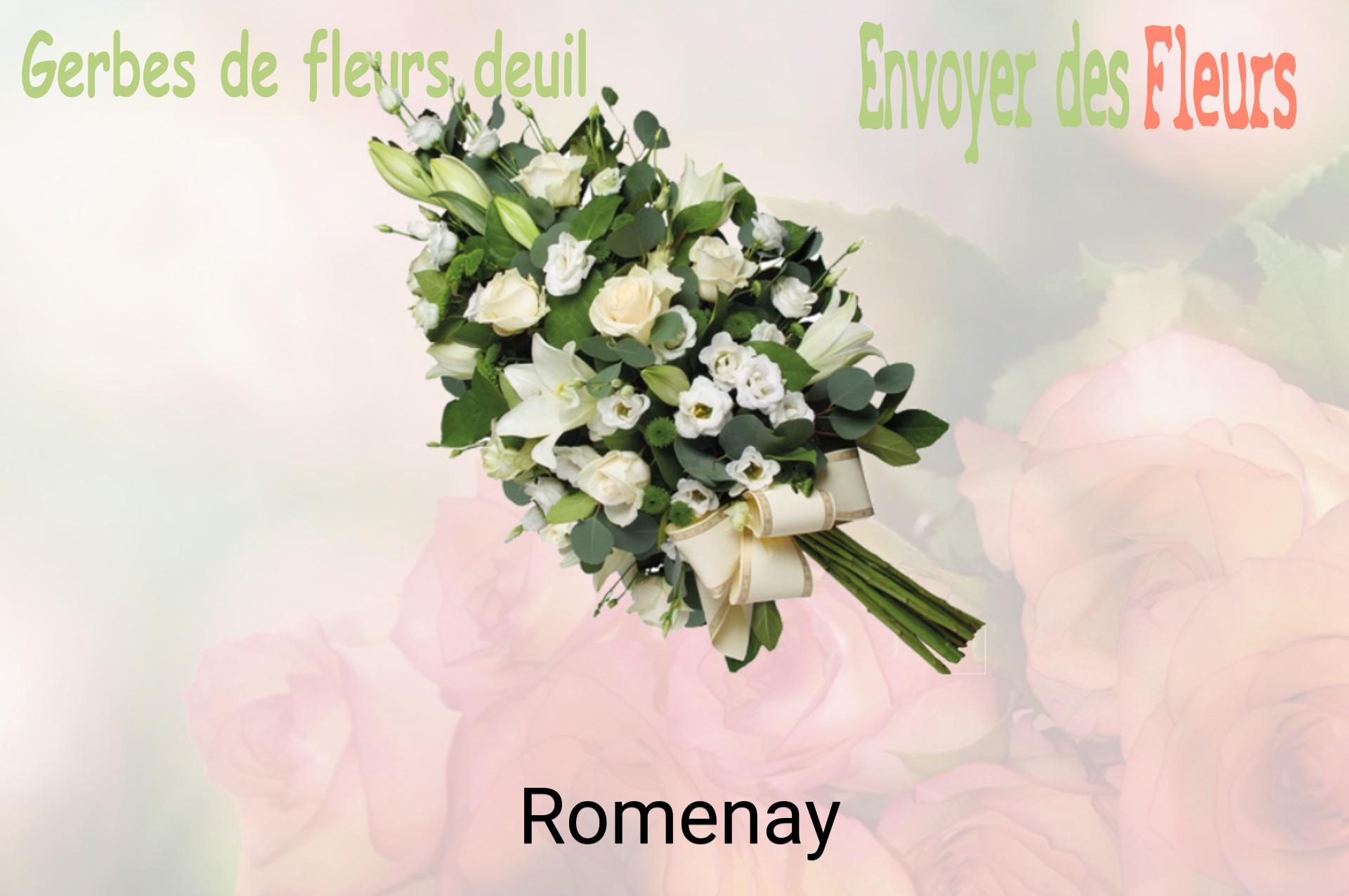 Gerbe de fleurs de deuil livrée à Romenay